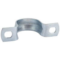 Оцинкованная скоба с двумя отверстиями Экопласт для трубы D25 мм, 5 шт. 43625-5
