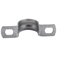 Оцинкованная скоба с двумя отверстиями Экопласт для трубы D14 мм, 5 шт. 43614-5