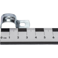 Оцинкованная скоба с одним отверстием Экопласт для трубы D16 мм, 5 шт. 43716-5