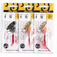 Вращающиеся блесны Lucky John BELL SPIN 04, 010.0г, BRD/GRD/SRD 3шт LJBS04-001SET