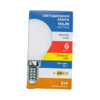 Светодиодная лампа Volpe LED-G45-6W/3000K/E14/FR/SLF UL-00008314
