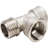 Тройник STI латунный Ду15 (1/2") В-В-Н никелированный D190-00072