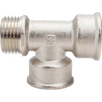 Тройник STI латунный Ду15 (1/2") В-В-Н никелированный D190-00072