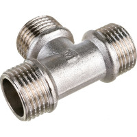 Тройник STI латунный Ду15 (1/2") Н-Н-Н никелированный D190-00073