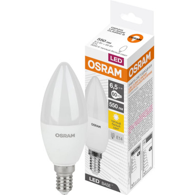 Светодиодная лампа Osram LED BASE CLASSIC B60 6,5W/830 230V E14 4058075527836