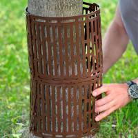 Защита стволов деревьев ГеоПластБорд 34.5x20.5 см, 4 шт, коричневая 00096К
