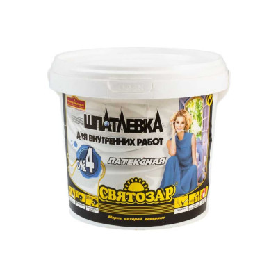 Финишная шпатлевка Finlux Святозар - 4 для внутренних работ, готовая к применению, белая, 1.2 кг 4603783203253