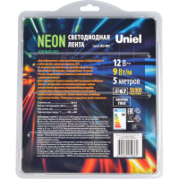 Гибкая светодиодная лента Uniel NEON ULS-N01-2835-120LED/m-6mm-IP67-DC12V-9W/m-5M-GREEN UL-00009086