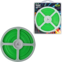 Гибкая светодиодная лента Uniel NEON ULS-N01-2835-120LED/m-6mm-IP67-DC12V-9W/m-5M-GREEN UL-00009086