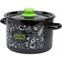 Цилиндрическая эмалированная кастрюля appetite Berry 4.5 л 1с17с Berry