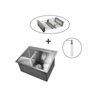 Комплект кухонная мойка из нержавеющей стали WISENT WS35848/WGER013/W405A/W302644