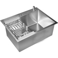 Комплект кухонная мойка из нержавеющей стали WISENT WS35848/WGER013/W405A/W302644