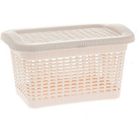 Корзина GENSINI Rattan 40 л, 59x40x29 см, с крышкой пластик, цвет ассорти 2169