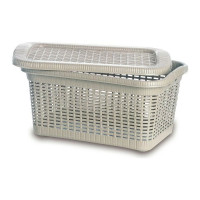 Корзина GENSINI Rattan 40 л, 59x40x29 см, с крышкой пластик, цвет ассорти 2169