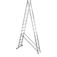 Алюминиевая 2-секционная лестница UFUK 2х14 ступеней 411214