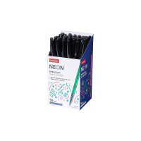 Шариковая ручка Hatber NEON синяя, 0.7 мм, с колпачком и клипом, ассорти упак. 50 шт. 043608