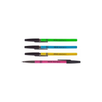 Шариковая ручка Hatber NEON синяя, 0.7 мм, с колпачком и клипом, ассорти упак. 50 шт. 043608