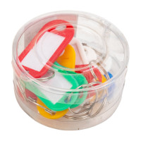 Брелоки для ключей Hatber пластик, цветные, 22x50мм, 12 шт, в пластик.бок 040708