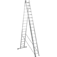 Алюминиевая 3-секционная лестница UFUK 3х17 ступеней 411317