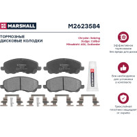 Колодки тормозные дисковые передние Chrysler Sebring III 07-, Mitsubishi ASX 10-/Outlander II MARSHALL M2623584