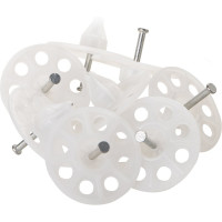 Гриб прямого монтажа утеплителя FIXPISTOLS Тарельчатый дюбель для монтажных пистолетов F-INS50/50 100 шт/уп 3-2-6-3914