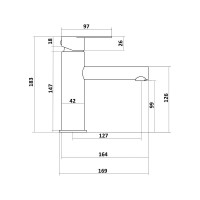 Смеситель для умывальника Славен с коротким изливом, одноручный СЛ-ОД-Ж10