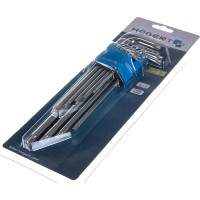 Набор Г-образных экстра длинных ключей HOEGERT TECHNIK TORX S2, 9 шт. HT1W831