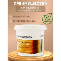 Лак по дереву акриловый антисептический Доминар БС 86 полуматовый, 0.9 кг X16494