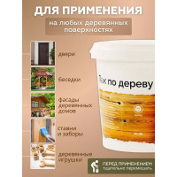 Лак по дереву акриловый антисептический Доминар БС 86 полуматовый, 0.9 кг X16494