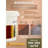 Лак по дереву акриловый антисептический Доминар БС 86 полуматовый, 0.9 кг X16494