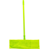 Швабра для пола PERFECTO LINEA Solid с насадкой из микрофибры, зеленая 43-492023
