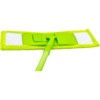 Швабра для пола PERFECTO LINEA Solid с насадкой из микрофибры, зеленая 43-492023