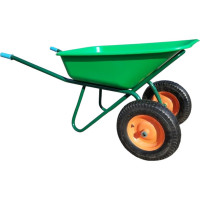 Строительная 2-х колесная тачка LWI Премиум 120 л, 250 кг, полимерное корыто LWI120х2PROFI
