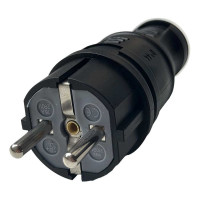 Вилка однофазная прямая каучуковая SAMGRUPP 220-250В 16А IP44 SAMC-046122016