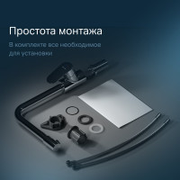 Смеситель для кухни AM.PM Like с каналом для питьевой воды, L-излив, хром F8005700