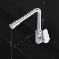 Смеситель для кухни AM.PM Like с каналом для питьевой воды, L-излив, хром F8005700