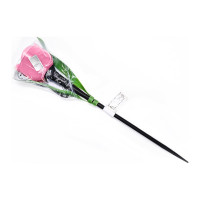 Садовый светильник на солнечной батарее Uniel USL-C-451/PT305 PINK TULIP UL-00004276