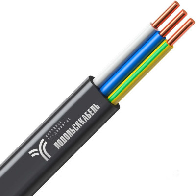 Кабель силовой Подольсккабель ВВГ-ПнгА 3x4 N,PE 50м. 69048-50