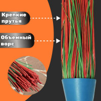 Метла ООО Агростройлидер полипропиленовая круглая трехкольцевая с черенком САД-14.04.1
