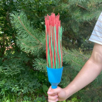 Метла ООО Агростройлидер полипропиленовая круглая трехкольцевая с черенком САД-14.04.1