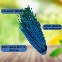 Метла полипропиленовая ООО Агростройлидер круглая пятикольцевая с черенком САД-14.05.1