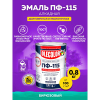 Эмаль OLECOLOR ПФ-115 бирюзовый, 0.8 кг 4300000165