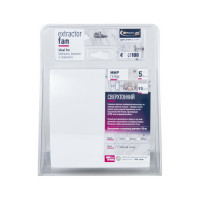 Вытяжной бесшумный вентилятор для ванной MMOTORS JSC ММР 100 стекло белый глянец, тонкий 0771