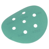 Круг шлифовальный на липучке - зелёный 125 мм, 5 шт, P280 FASTER TOOLS 8545
