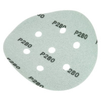 Круг шлифовальный на липучке - зелёный 125 мм, 5 шт, P280 FASTER TOOLS 8545