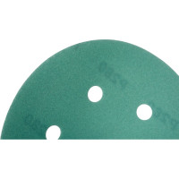 Круг шлифовальный на липучке - зелёный 125 мм, 5 шт, P280 FASTER TOOLS 8545