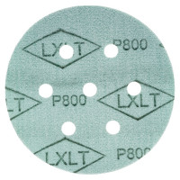 Круг шлифовальный на липучке - зелёный 125 мм, 5 шт, P800 FASTER TOOLS 8549