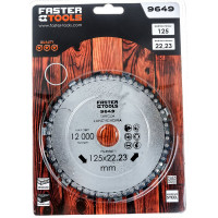 Диск пильный цепной по дереву 125x22.2 мм для УШМ FASTER TOOLS 9649
