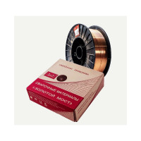 Проволока сварочная омеднённая JQ.MG50-6/ER70S-6 0.8 мм, 5 кг GOLDEN BRIDGE 133