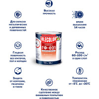 Грунтовка OLECOLOR ГФ-021 белый, 2.2 кг 4300009180